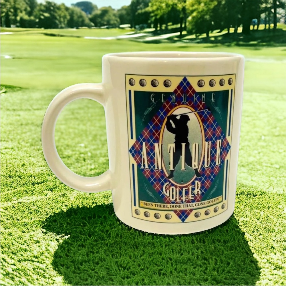 ANTIQUE GOLFER Mug by Laid Back VINTAGE 1992 Quite Nice Condition & UNIQUE